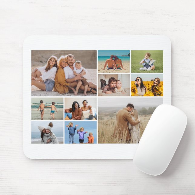 Create Your Own 10 Photo Collage Mouse Mat (With Mouse)