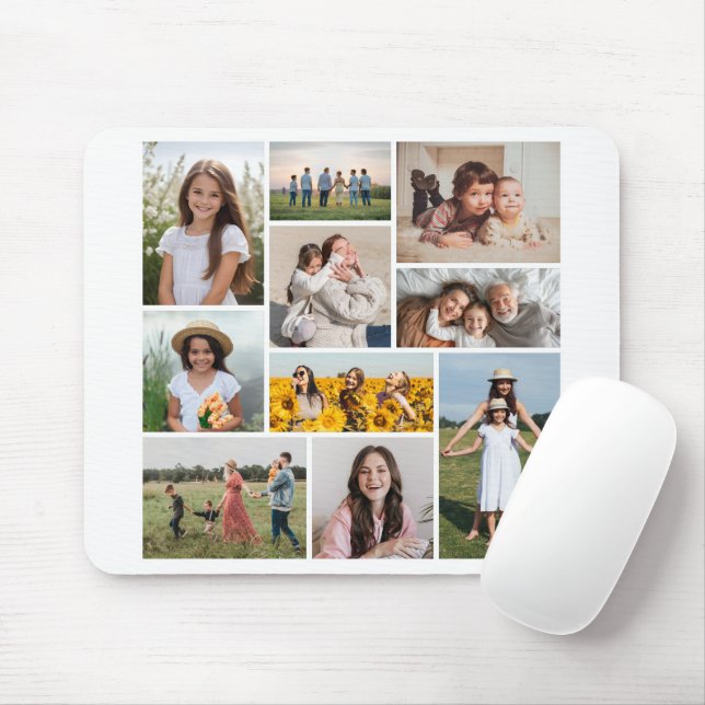 Create Your Own 10 Photo Collage Mouse Mat (With Mouse)