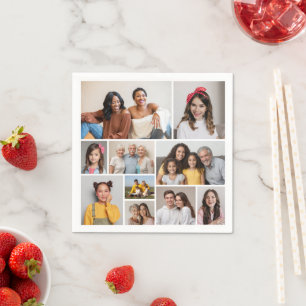 Create Your Own 10 Photo Collage Napkin