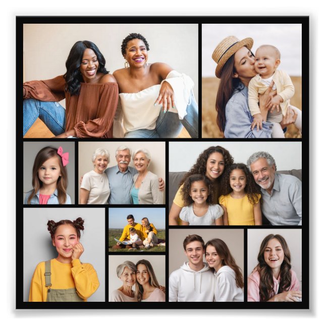 Create Your Own 10 Photo Collage Photo Enlargement (Front)