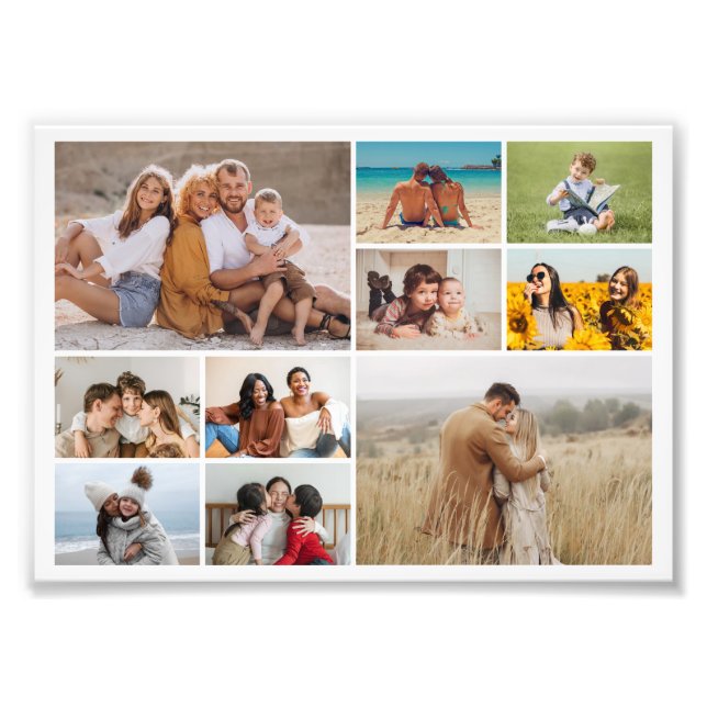 Create Your Own 10 Photo Collage Photo Enlargement (Front)