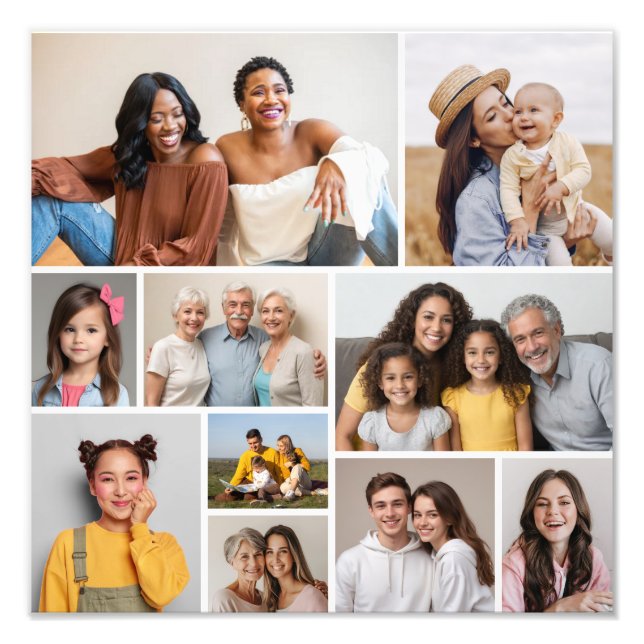 Create Your Own 10 Photo Collage Photo Enlargement (Front)