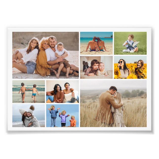 Create Your Own 10 Photo Collage Photo Enlargement (Front)