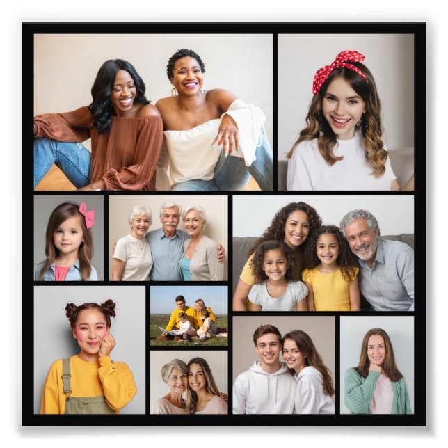 Create Your Own 10 Photo Collage Photo Enlargement (Front)
