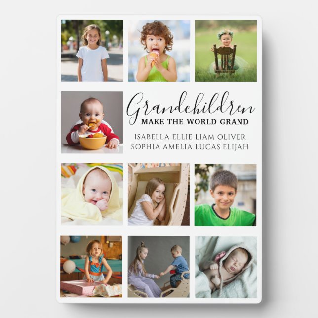 Create Your Own 10 Photo Collage Plaque (Front)