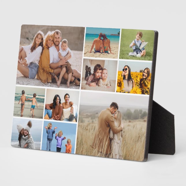 Create Your Own 10 Photo Collage Plaque (Side)