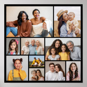 Create Your Own 10 Photo Collage Poster