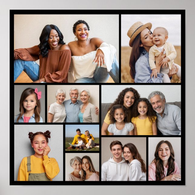Create Your Own 10 Photo Collage Poster (Front)