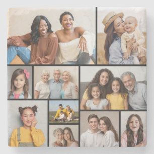 Create Your Own 10 Photo Collage Stone Coaster