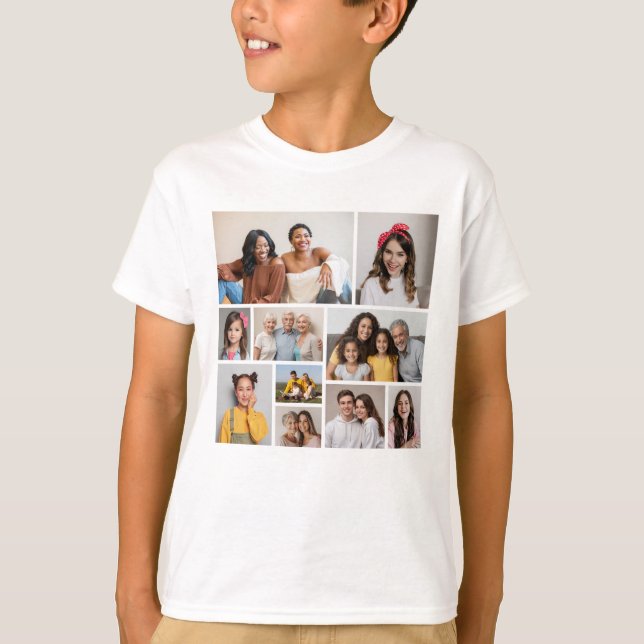 Create Your Own 10 Photo Collage T-Shirt (Front)