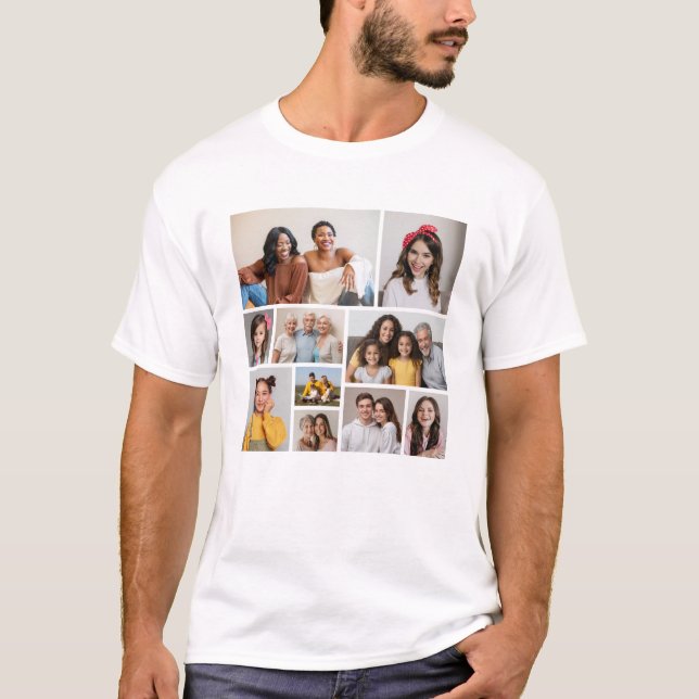 Create Your Own 10 Photo Collage T-Shirt (Front)
