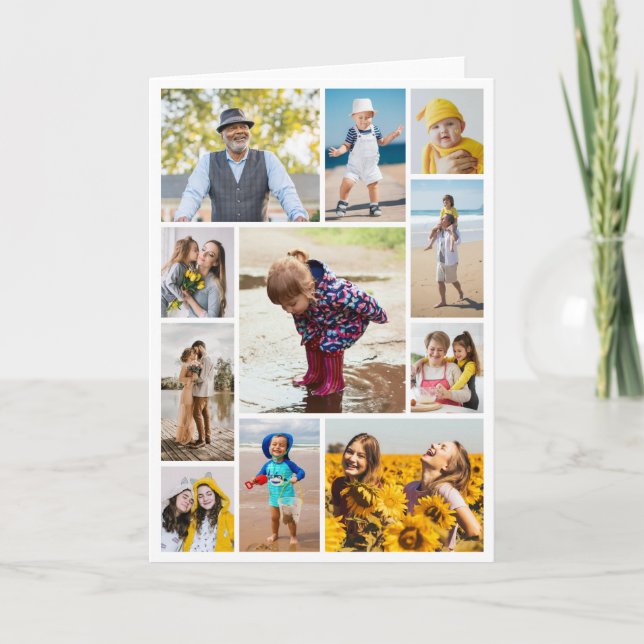 Create Your Own 11 Photo Collage Card (Front)