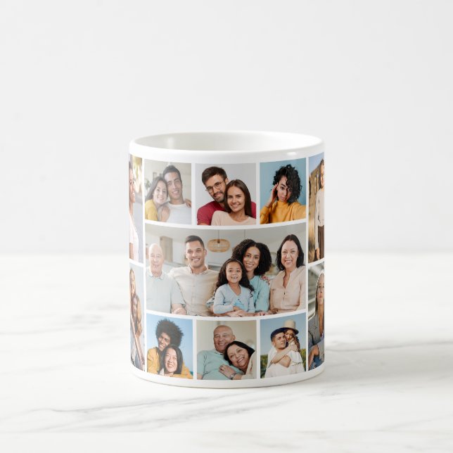 Create Your Own 11 Photo Collage Coffee Mug (Center)