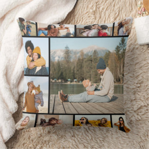 Create Your Own 11 Photo Collage Cushion