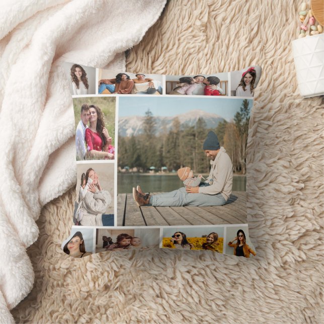 Create Your Own 11 Photo Collage  Cushion (Blanket)