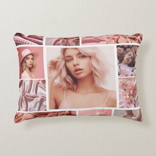 Create Your Own 11 Photo Collage  Decorative Cushion (Front)