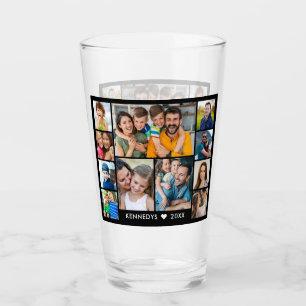 Create Your Own 11 Photo Collage Family Name Glass