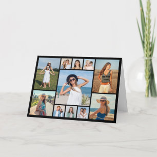 Create Your Own 11 Photo Collage Greeting Card