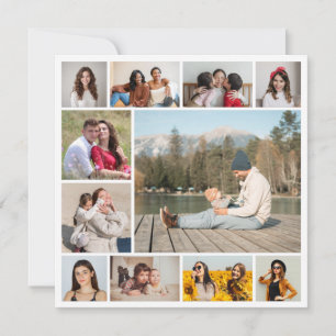 Create Your Own  11 Photo Collage Greeting Card