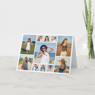 Create Your Own 11 Photo Collage Greeting Card