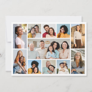 Create Your Own 11 Photo Collage Greeting Card