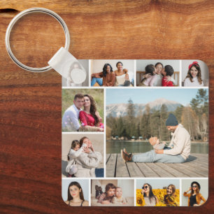 Create Your Own 11 Photo Collage Key Ring