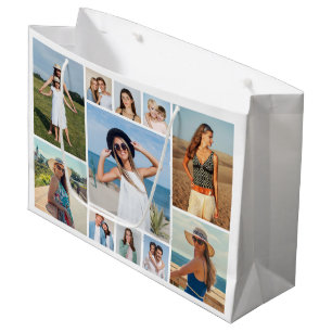 Create Your Own 11 Photo Collage Large Gift Bag