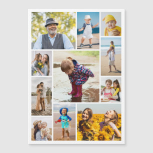 Create Your Own 11 Photo Collage Magnetic Card