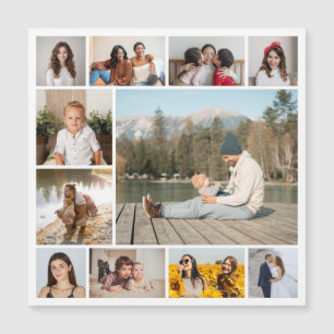 Create Your Own 11 Photo Collage Magnetic Card