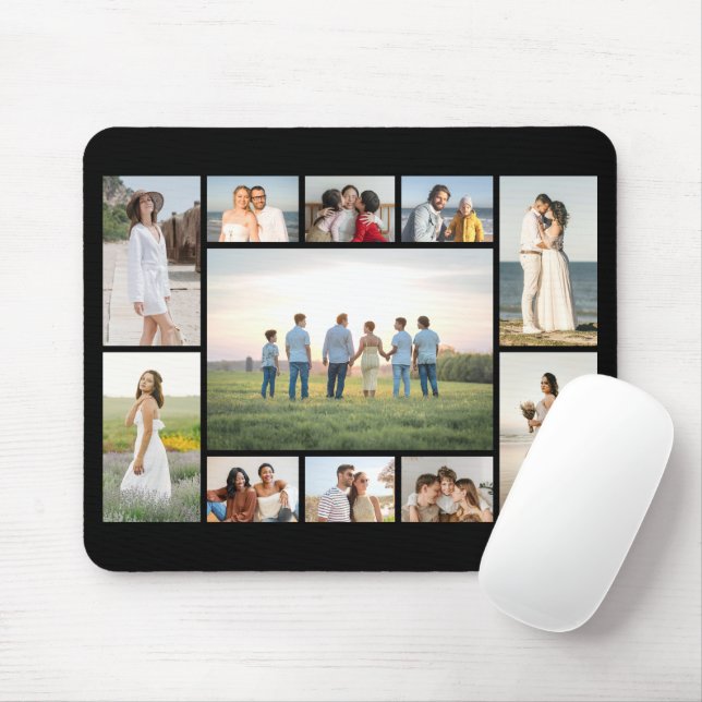Create Your Own 11 Photo Collage  Mouse Mat (With Mouse)