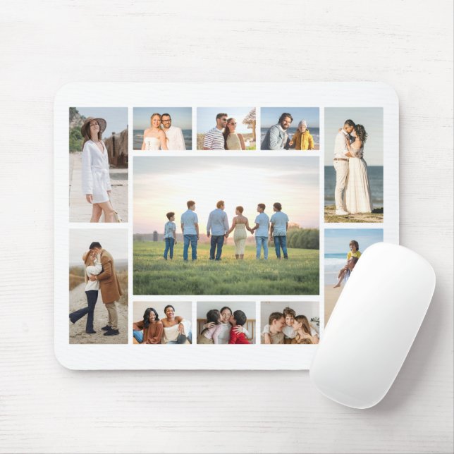 Create Your Own 11 Photo Collage  Mouse Mat (With Mouse)