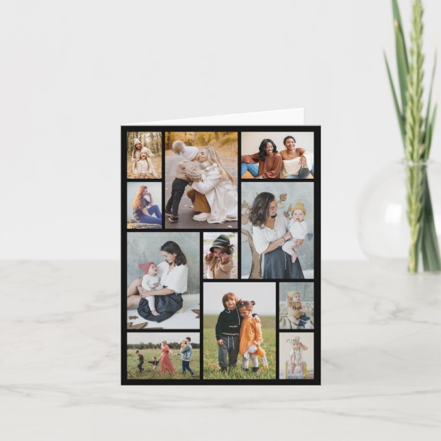 Create Your Own 11 Photo Collage Note Card (Front)