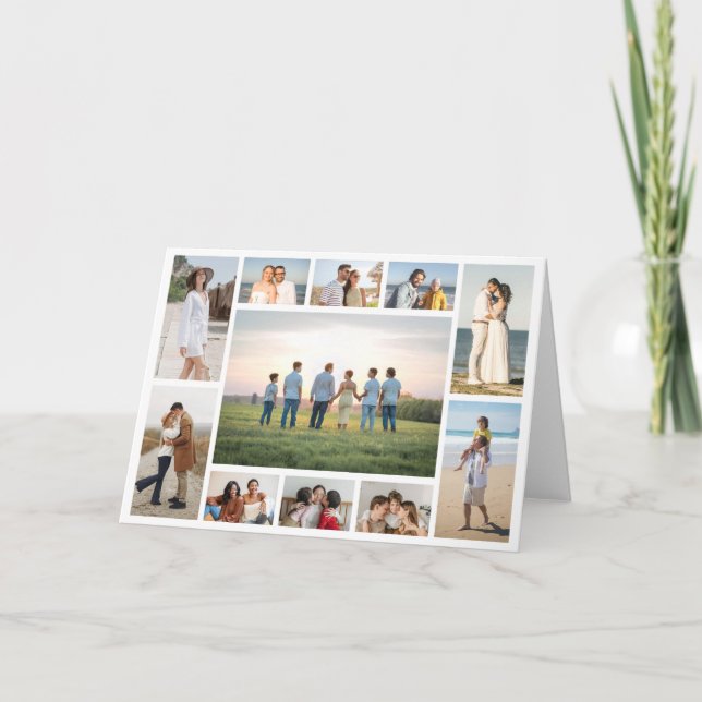 Create Your Own 11 Photo Collage  Note Card (Front)