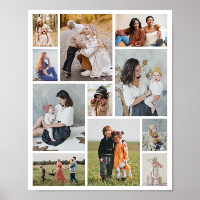 Create Your Own 11 Photo Collage Poster (Front)