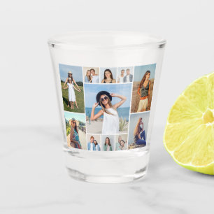 Create Your Own 11 Photo Collage Shot Glass