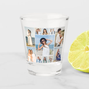 Create Your Own 11 Photo Collage Shot Glass