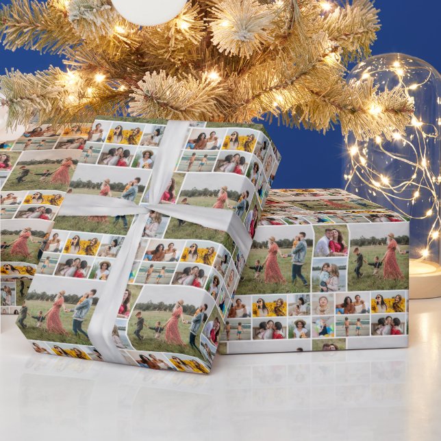 Create Your Own 11 Photo Collage Wrapping Paper (Holidays)