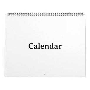 Create Your Own 11" x 14.25" Two Page Large Black Calendar