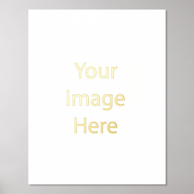 Foil Print, Size: 11" x 14", Foil Color: Gold, Matting: None (Front)
