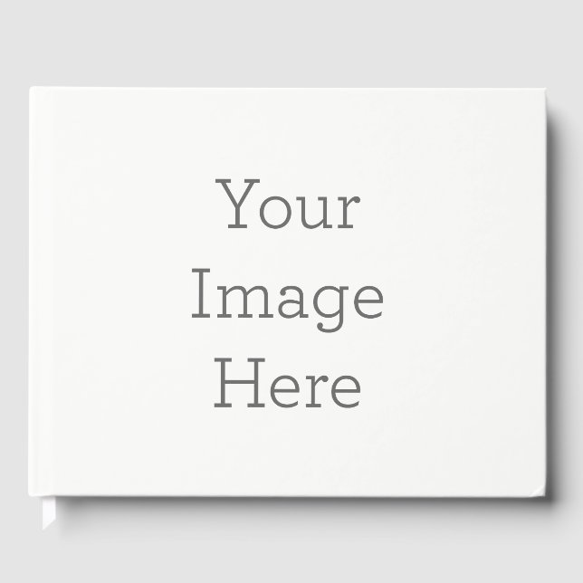 Guestbook Size: 10.5" x 8.25" (26.7 cm × 21 cm), Paper: Lined White 70# Uncoated Text (Front)