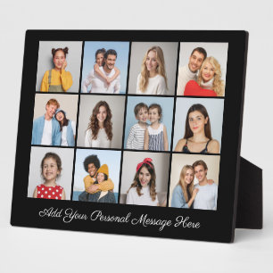 Create Your Own 12 Photo Collage Add Your Greeting Plaque