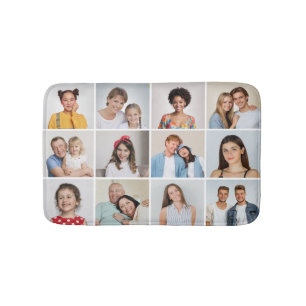 Create Your Own 12 Photo Collage Bath Mat