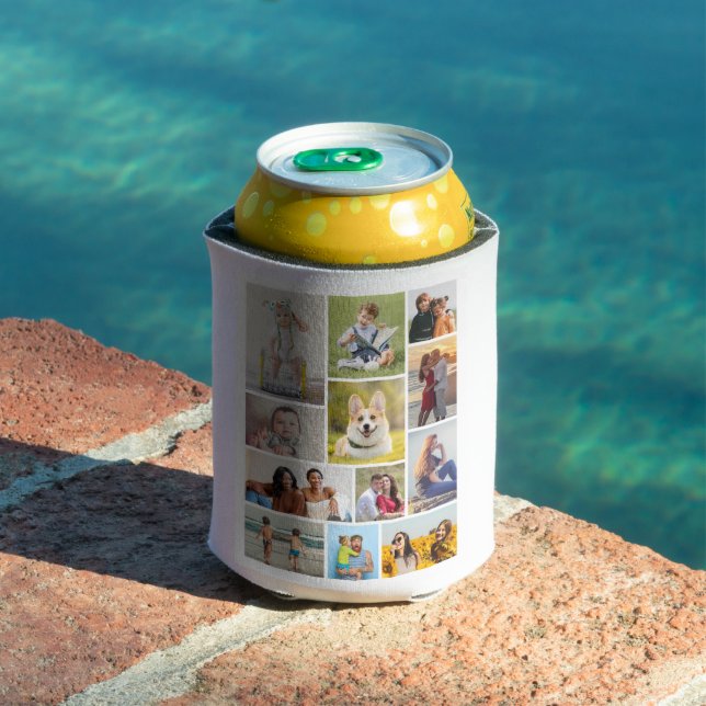 Create Your Own 12 Photo Collage Can Cooler (In Situ Pool)