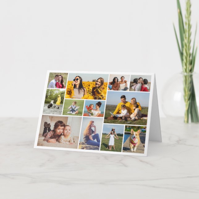 Create Your Own 12 Photo Collage Card (Front)