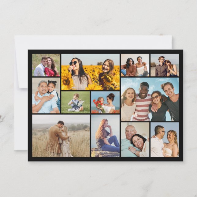Create Your Own 12 Photo Collage Card (Front)
