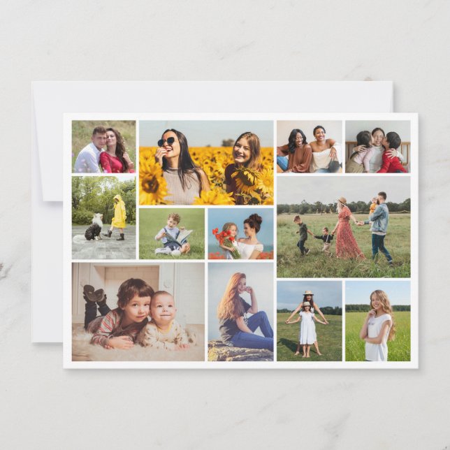 Create Your Own 12 Photo Collage Card (Front)