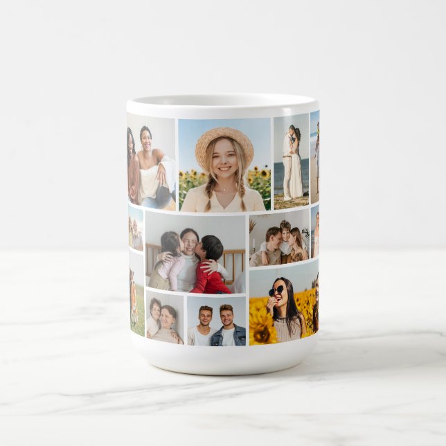 Create Your Own 12 Photo Collage  Coffee Mug (Center)