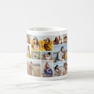 Create Your Own 12 Photo Collage Coffee Mug