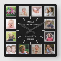 Create Your Own 12 Photo Collage Family Quote 