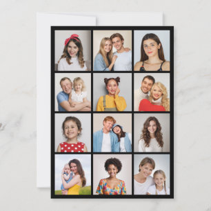 Create Your Own 12 Photo Collage Greeting Card